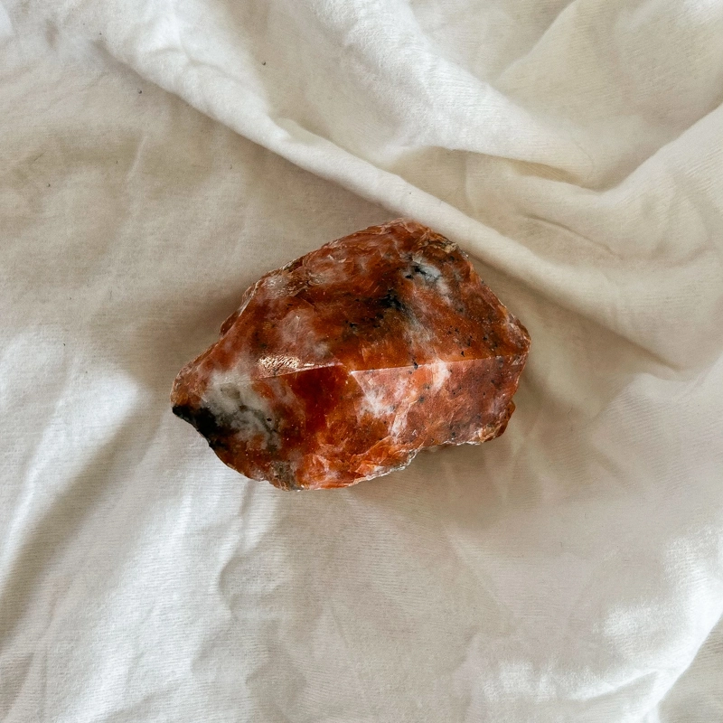 punta grezza in Calcite Arancio